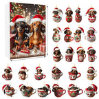 Dachshund Advent Calendar | 24-Day Christmas Countdown with Dog Ornaments