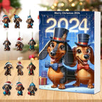 Dachshund Advent Calendar | 24-Day Christmas Countdown with Dog Ornaments