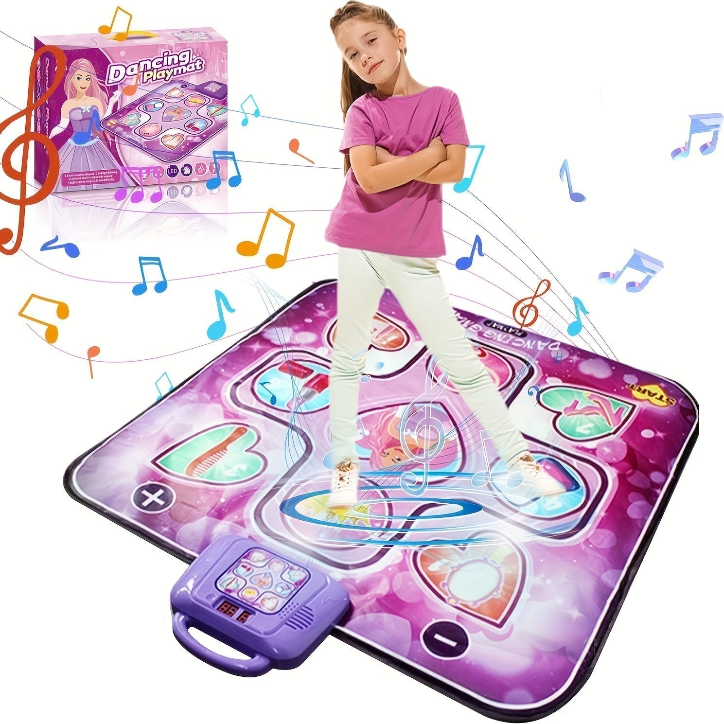 Interactive Dance Mat for Girls | Pink Musical Play Mat with Scoring Function