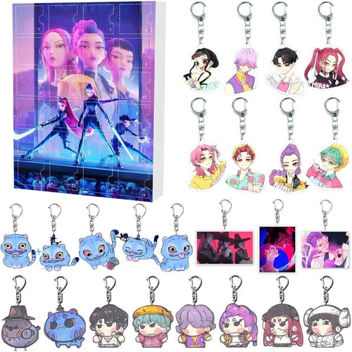 Anime Advent Calendar | 24 Character Keychains Dark Fantasy Theme