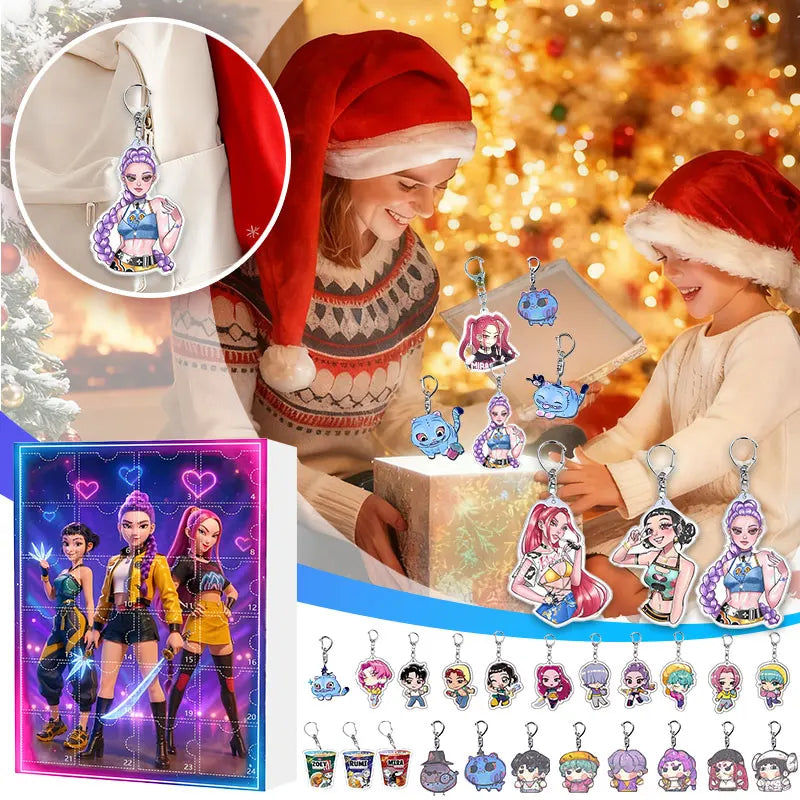 Anime Advent Calendar | 24 Character Keychains Dark Fantasy Theme
