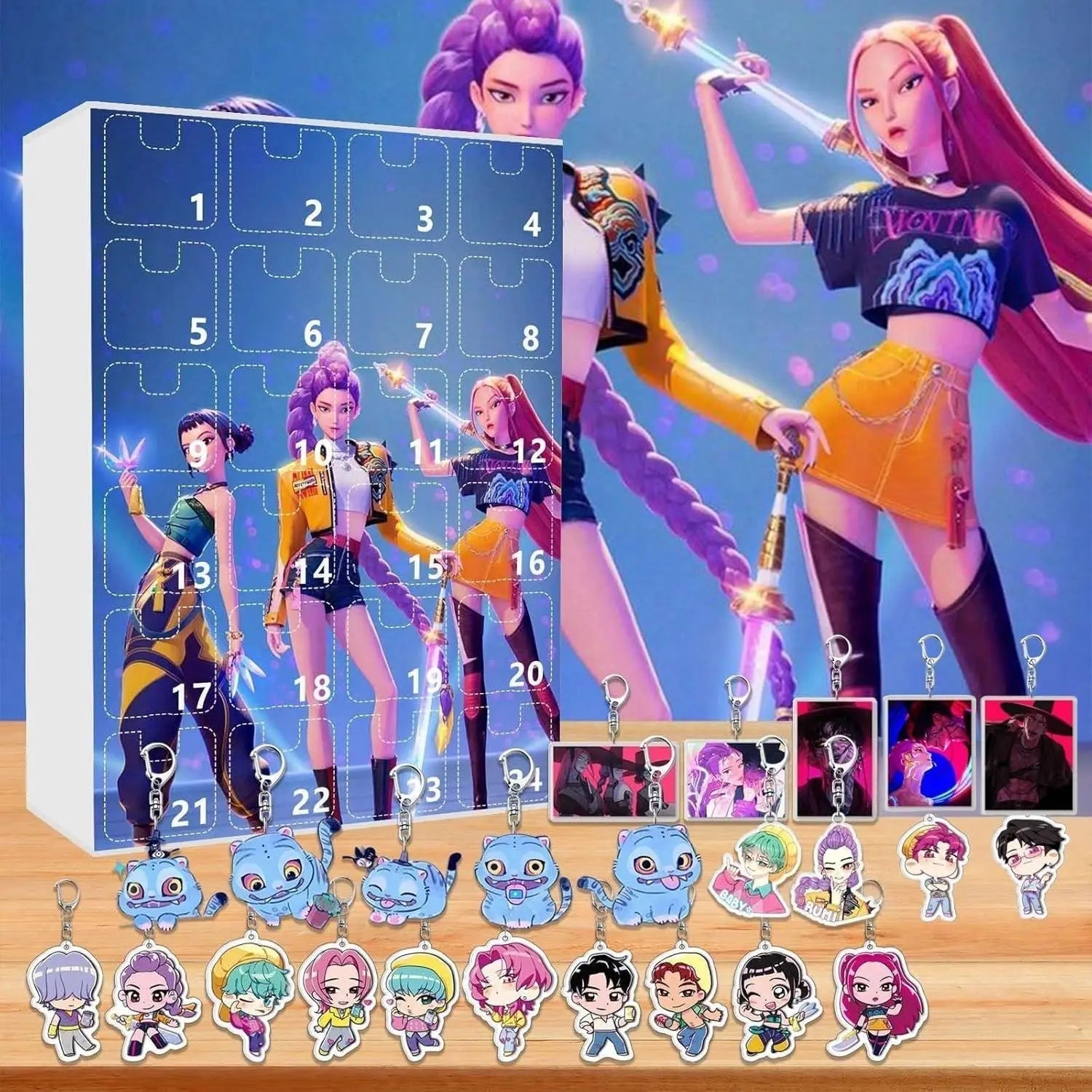 Anime Advent Calendar | 24 Character Keychains Dark Fantasy Theme