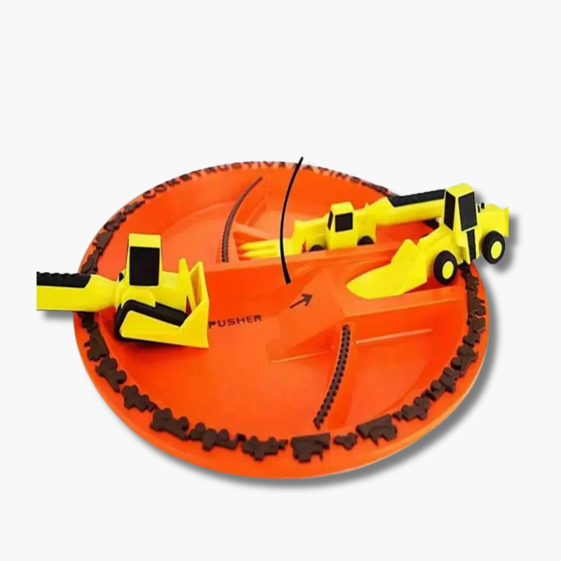 Construction Plate Set | Interactive Bulldozer Design for Kids