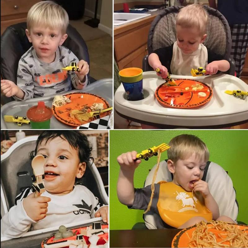 Construction Plate Set | Interactive Bulldozer Design for Kids