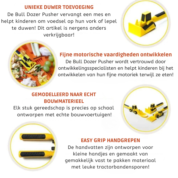 Construction Themed Kids Plate | Interactive Bulldozer Design