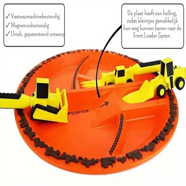 Construction Plate Set | Interactive Bulldozer Design for Kids