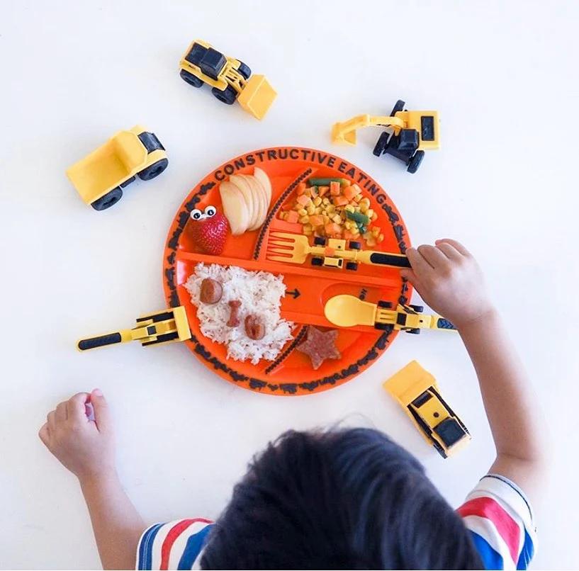 Construction Plate Set | Interactive Bulldozer Design for Kids