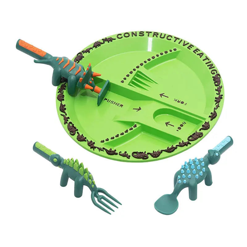 Construction Themed Kids Plate | Interactive Bulldozer Design