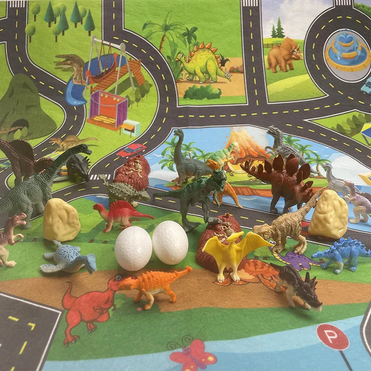 Dinosaur Advent Calendar | 28 Figures with Educational Play Mat