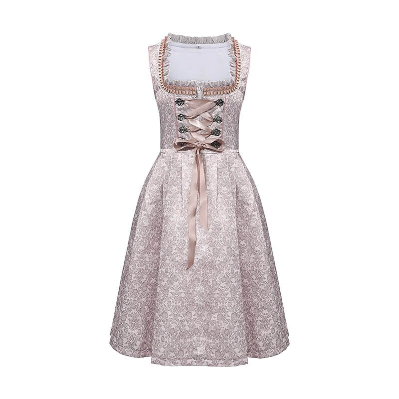 Traditional Dirndl Dress | Lace Trimmed Oktoberfest Costume