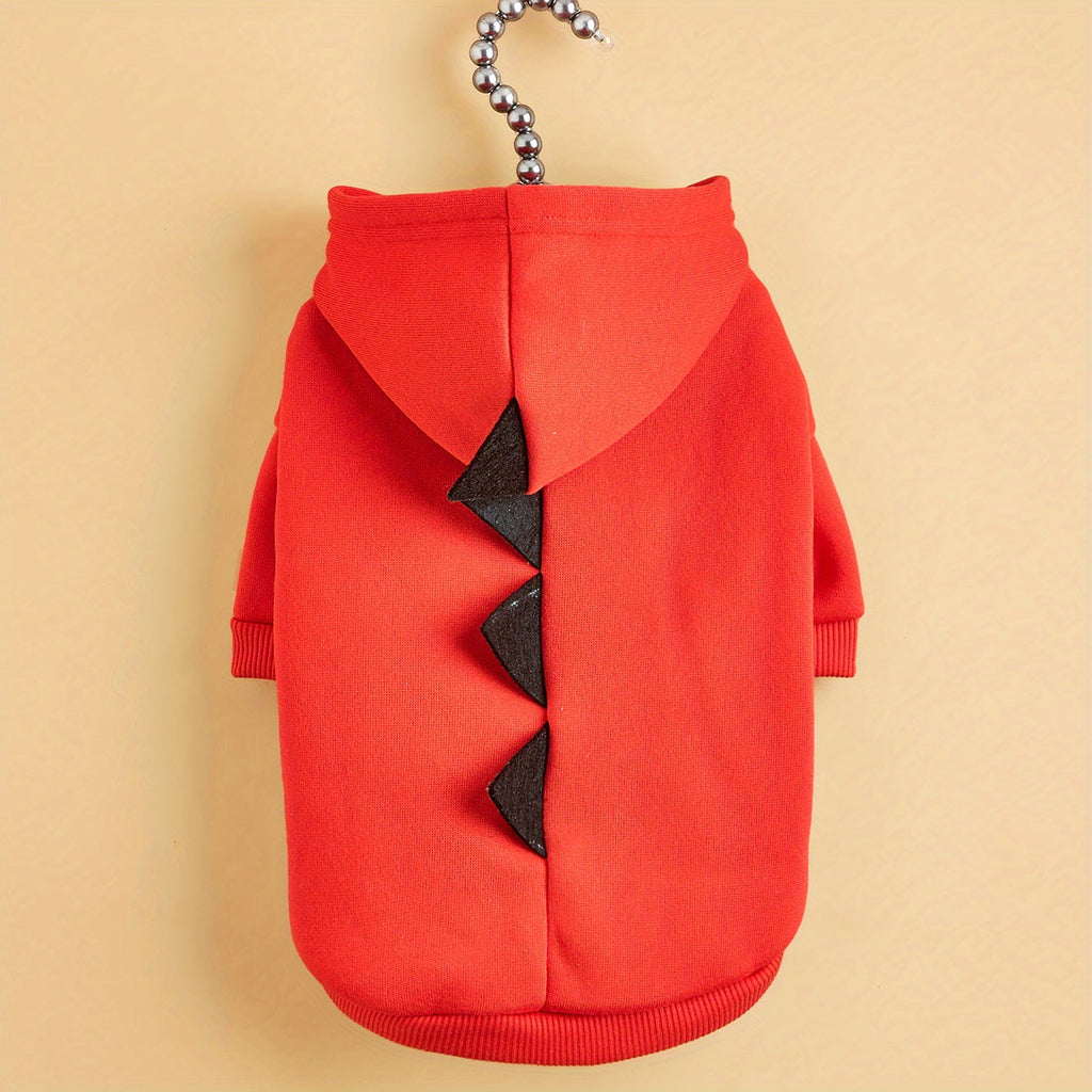 Dog Dinosaur Hoodie | Pet Halloween Costume with Spikes