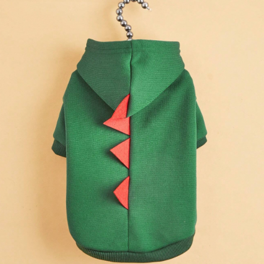 Dog Dinosaur Hoodie | Pet Halloween Costume with Spikes