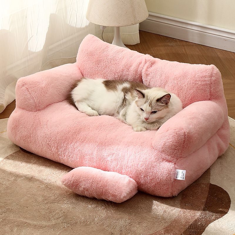 Plush Pet Sofa Bed | Premium Fleece Cat & Dog Lounger