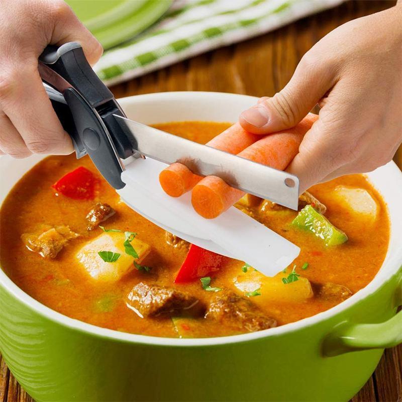 Multi-Function Kitchen Scissors | 3-in-1 Smart Cutting Board Design
