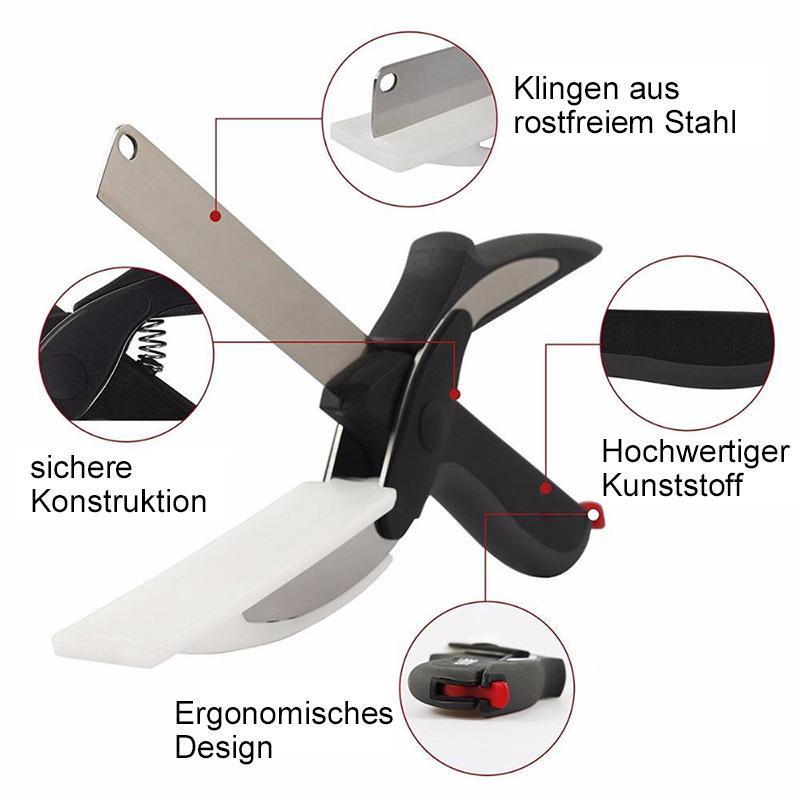 Multi-Function Kitchen Scissors | 3-in-1 Smart Cutting Board Design