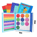 Magnetic Fraction Learning Board | Interactive Math Educational Toy with 48 Colorful Tiles