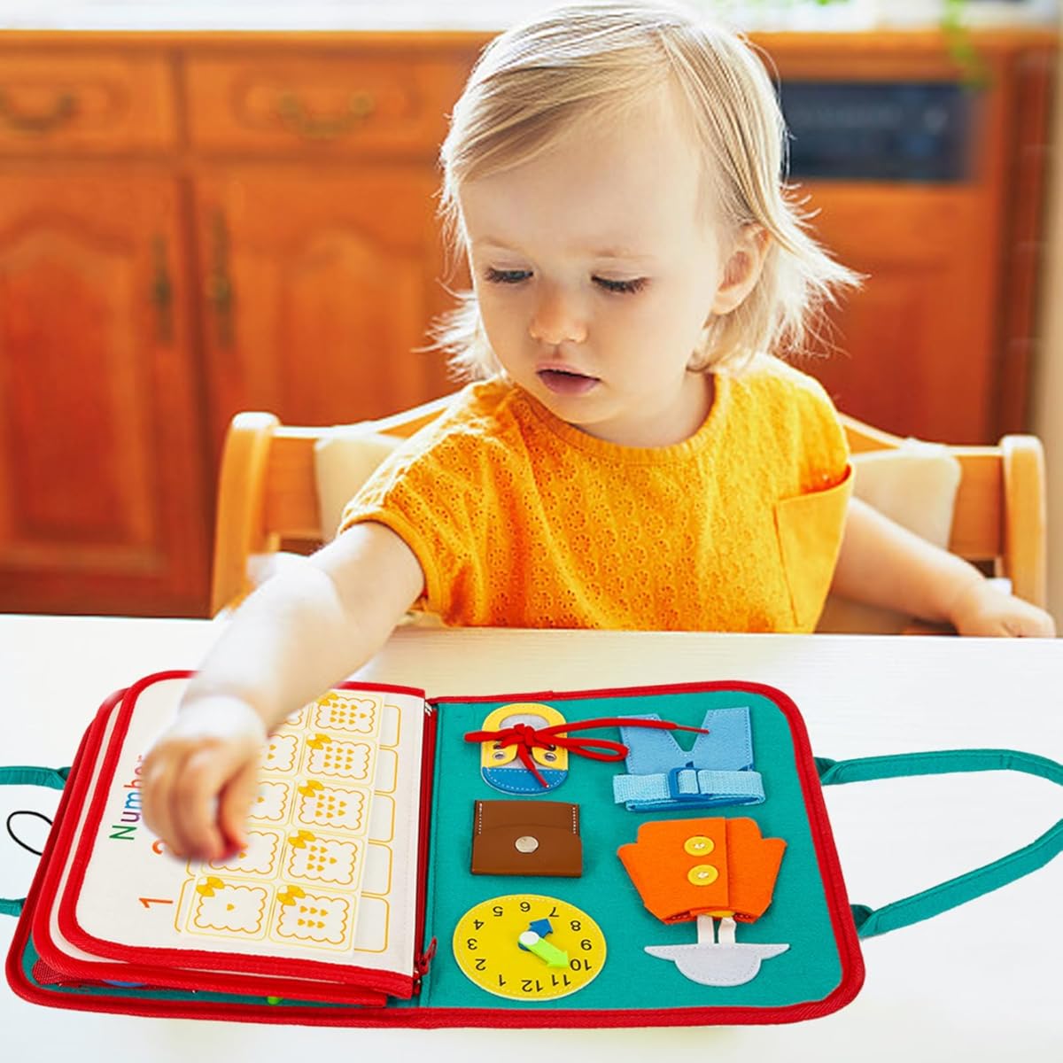 Toddler Activity Book | Interactive Soft Learning Toy with Buckles