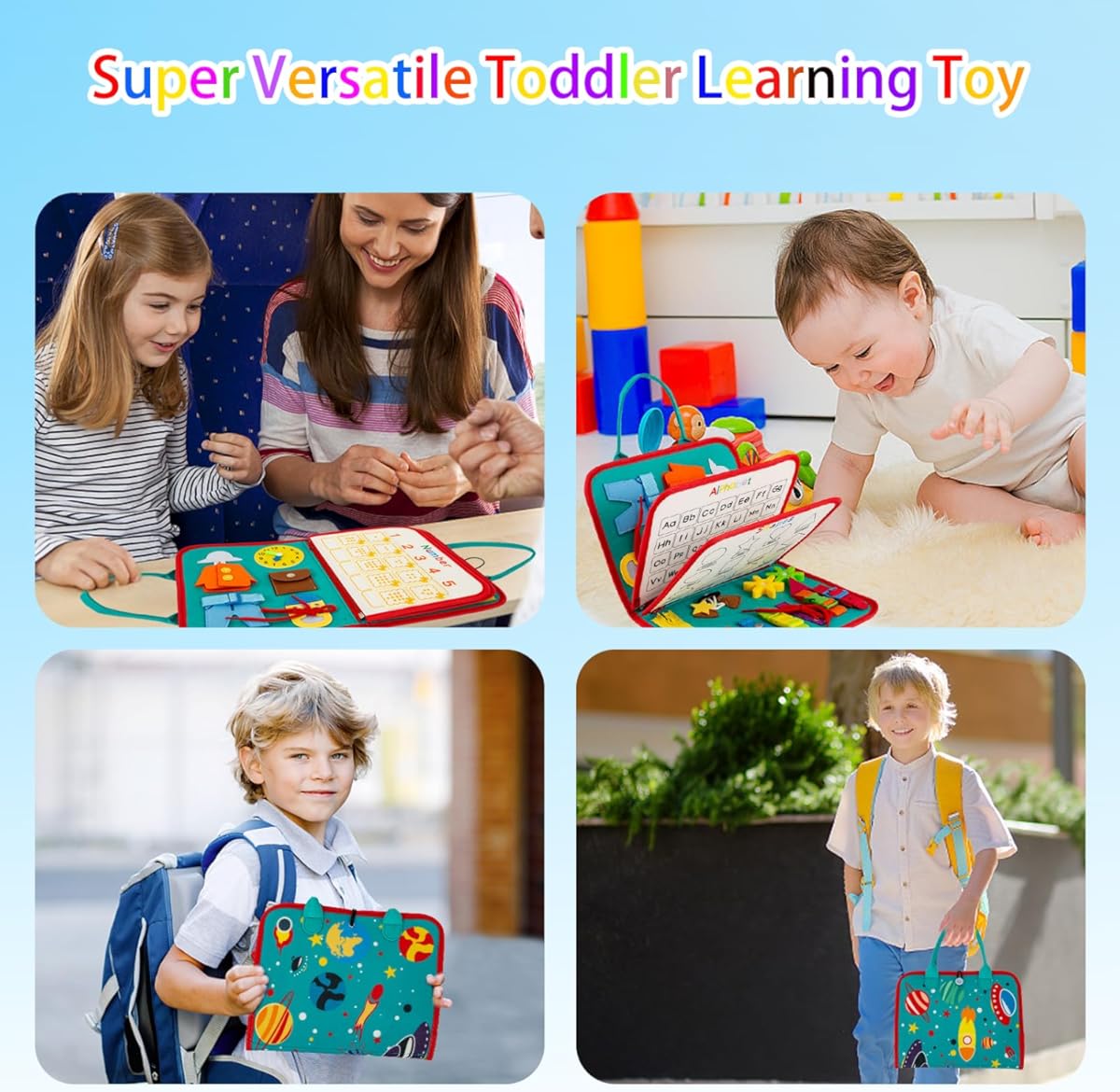 Toddler Activity Book | Interactive Soft Learning Toy with Buckles