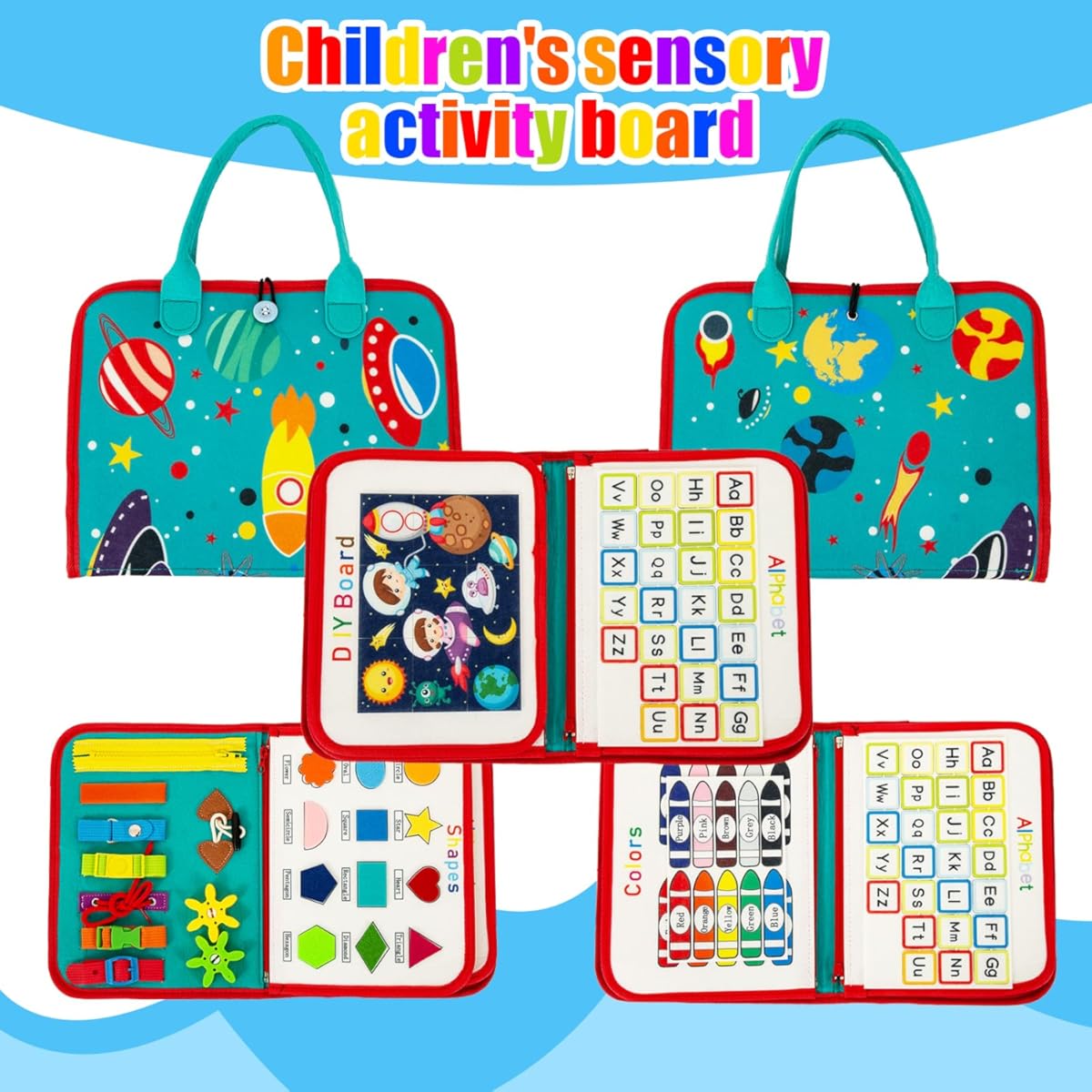 Toddler Activity Book | Interactive Soft Learning Toy with Buckles