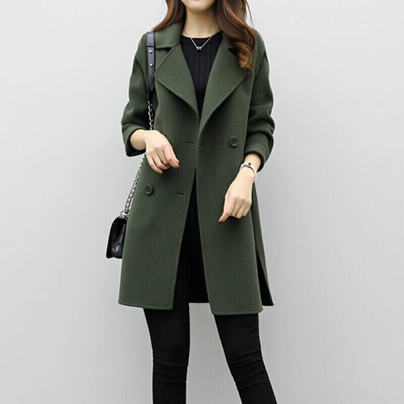 Classic Wool Blend Winter Coat | Tailored Long Design