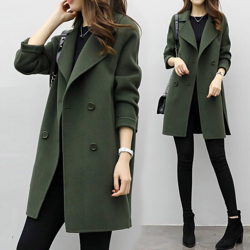Classic Wool Blend Winter Coat | Tailored Long Design