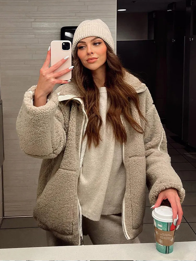 Cozy Fleece Jacket | Oversized Sherpa Winter Wear