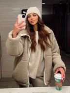Cozy Fleece Jacket | Oversized Sherpa Winter Wear