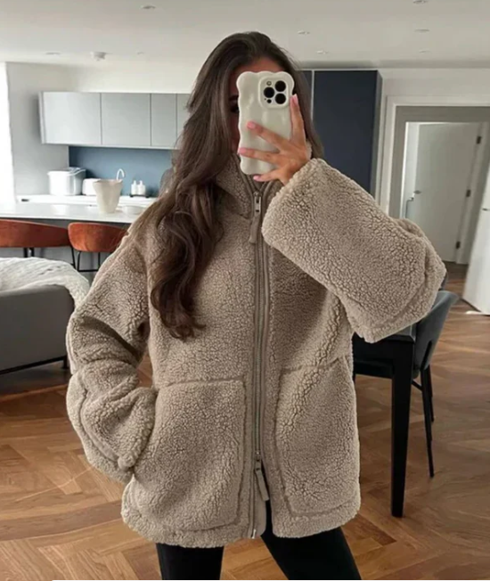 Cozy Fleece Jacket | Oversized Sherpa Winter Wear