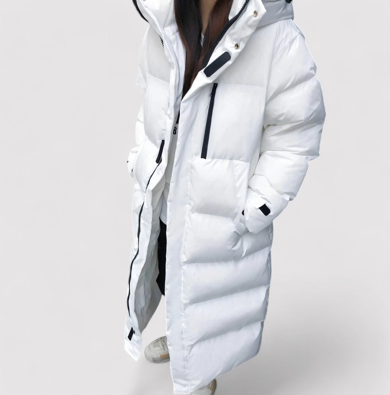 Winter Long Puffer Coat | Full-Length Waterproof Design