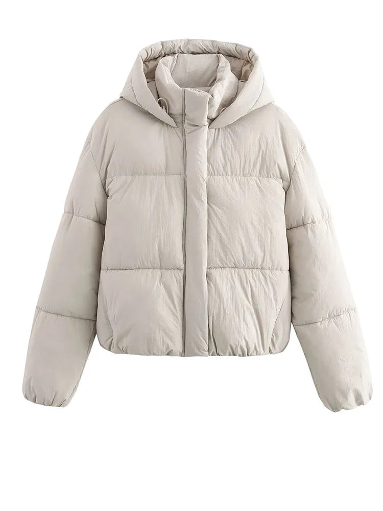 Winter Puffer Jacket | Quilted Hooded Design