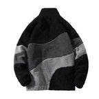 Modern Fleece Jacket | Monochrome Color Block Design