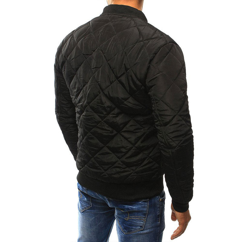 Quilted Bomber Jacket | Diamond Stitch Design
