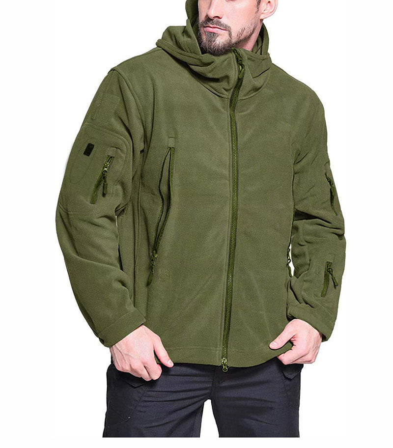 Mens Windproof Fleece Jacket | Tactical Winter Outerwear