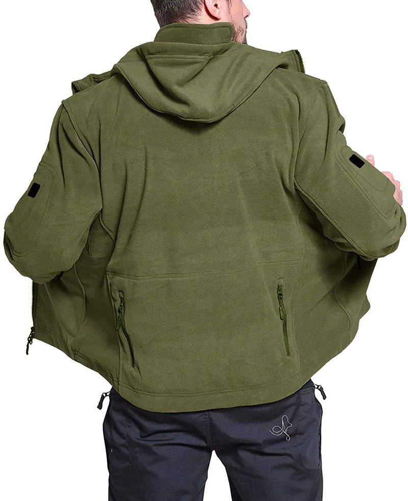 Mens Windproof Fleece Jacket | Tactical Winter Outerwear