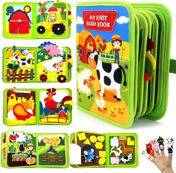 Interactive Farm Activity Book | Colorful Animal Learning Scenes