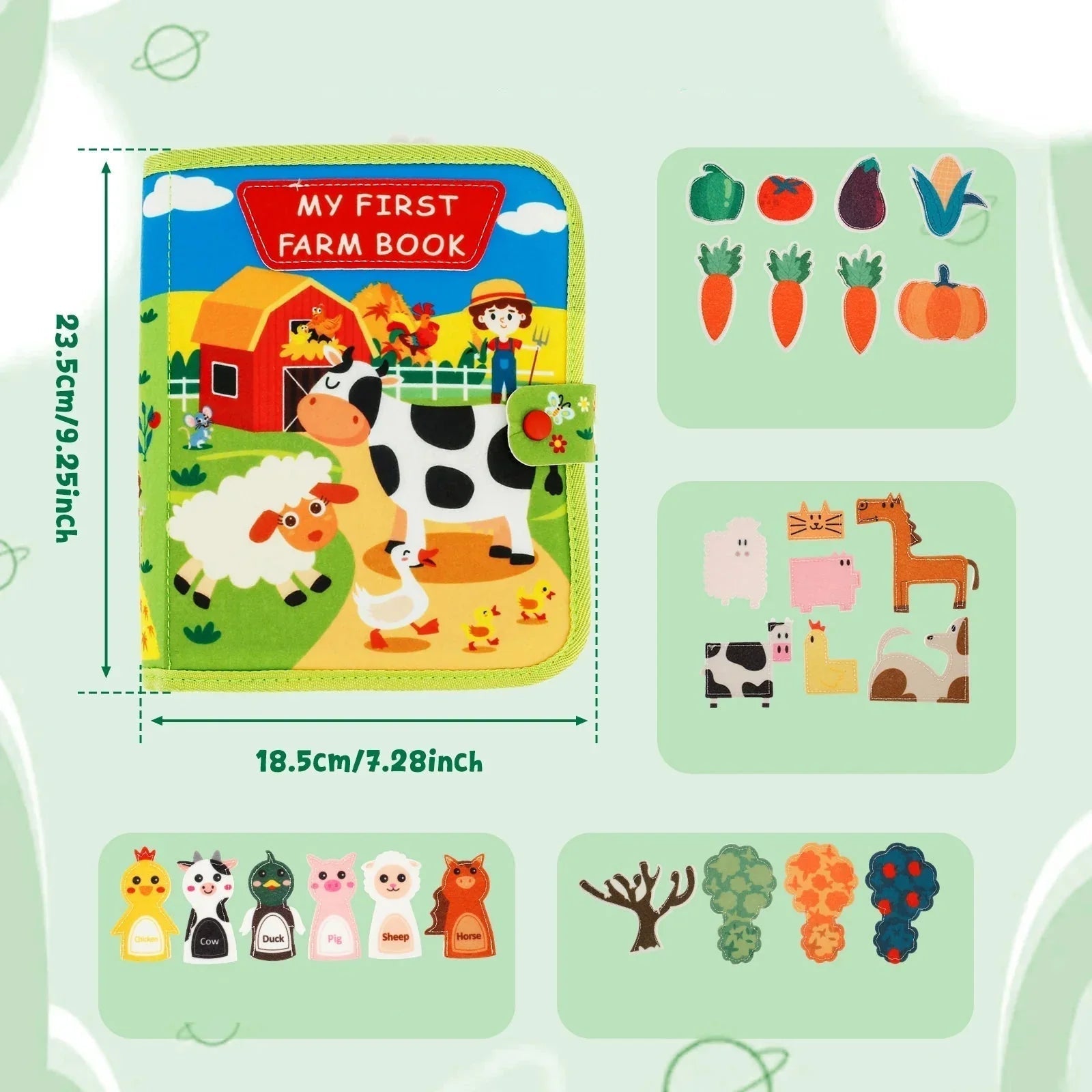 Interactive Farm Activity Book | Colorful Animal Learning Scenes