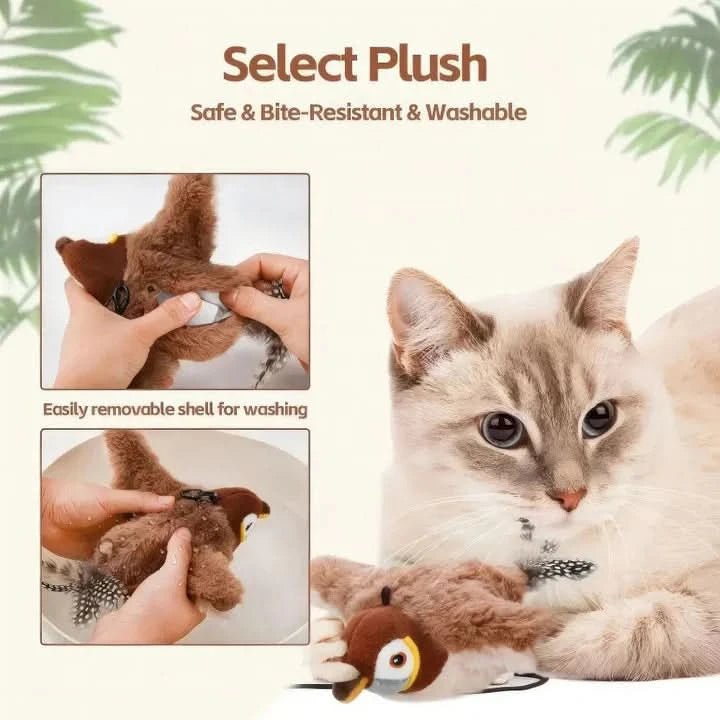 Interactive Cat Toy | Motion Activated Plush Bird