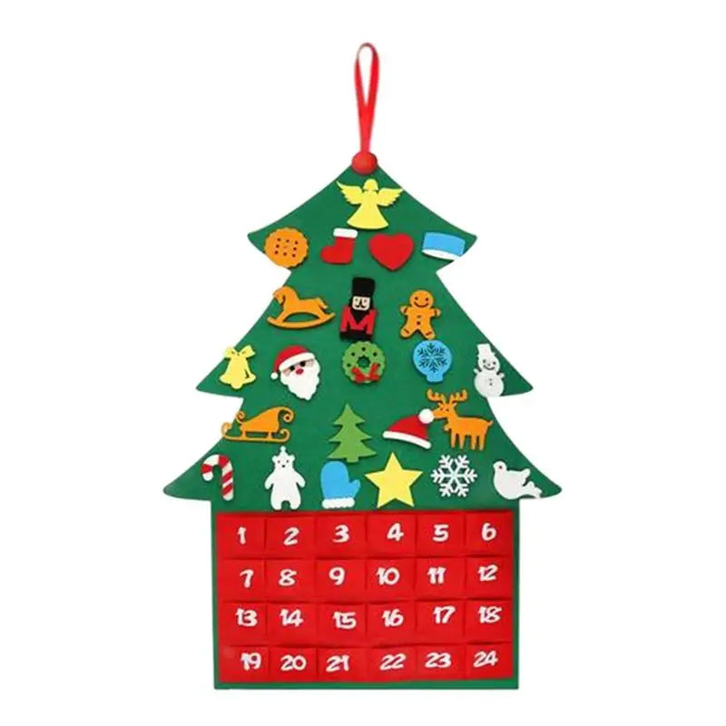 Christmas Advent Calendar | Felt Tree 24 Pocket Countdown