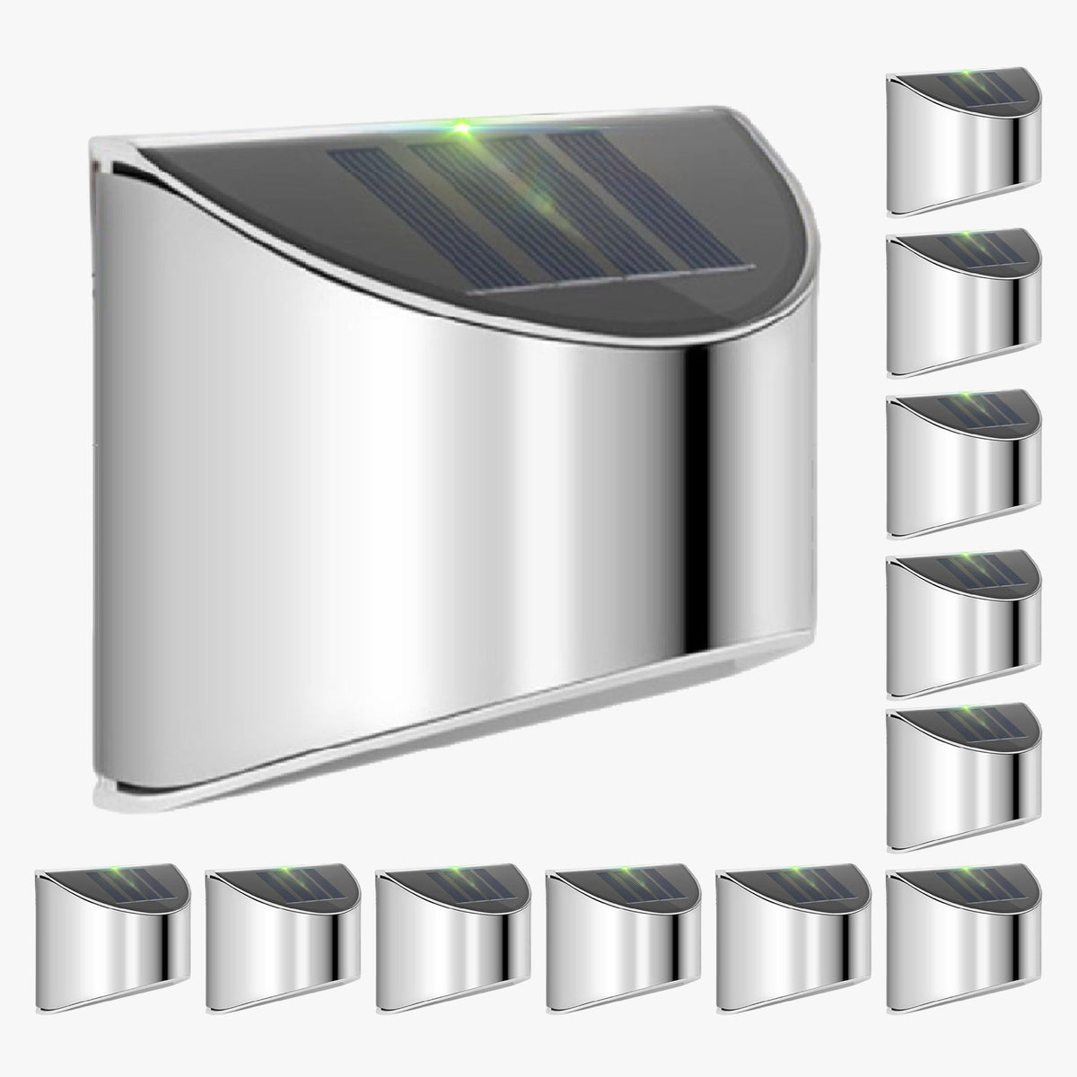 Solar LED Wall Lights | Stainless Steel Outdoor Sconces
