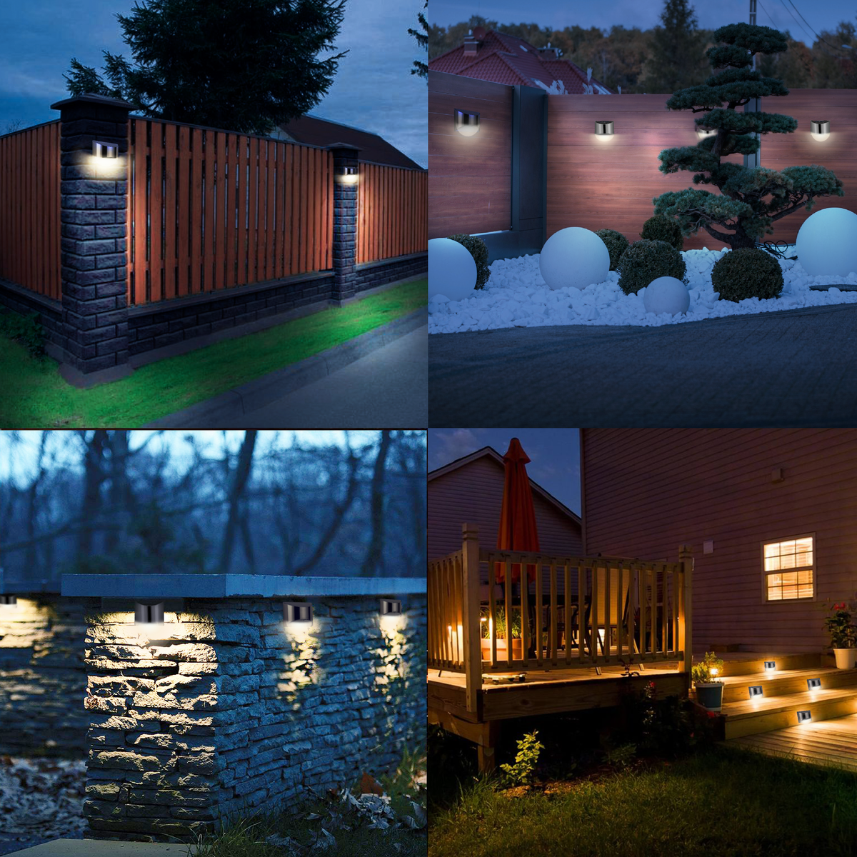 Solar LED Wall Lights | Stainless Steel Outdoor Sconces