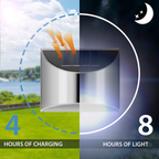 Solar LED Wall Lights | Stainless Steel Outdoor Sconces