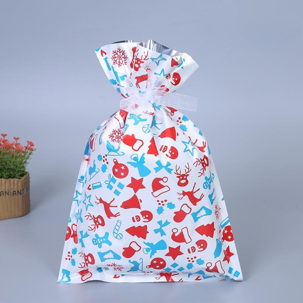 Christmas Gift Bags | Reusable Foil Holiday Wrapping Set