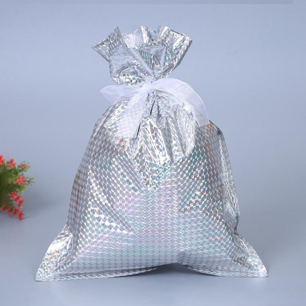 Christmas Gift Bags | Reusable Foil Holiday Wrapping Set