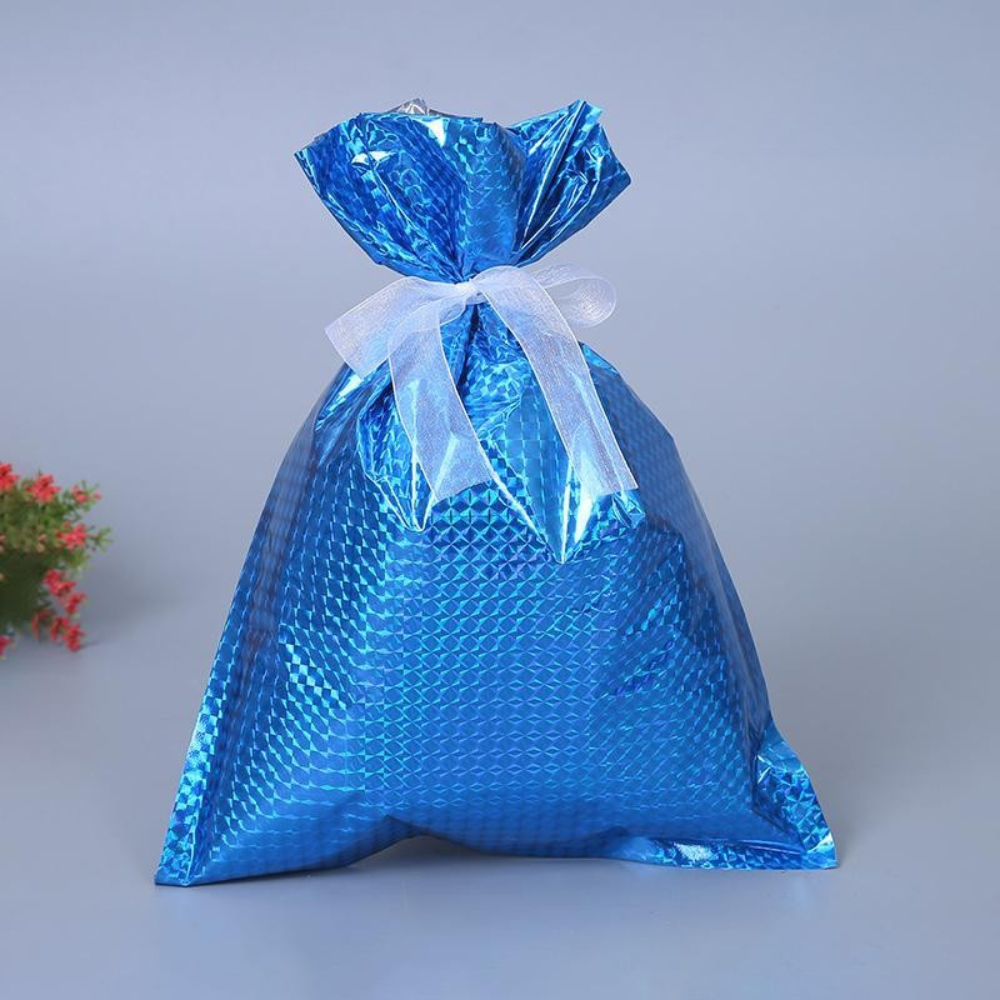 Christmas Gift Bags | Reusable Foil Holiday Wrapping Set