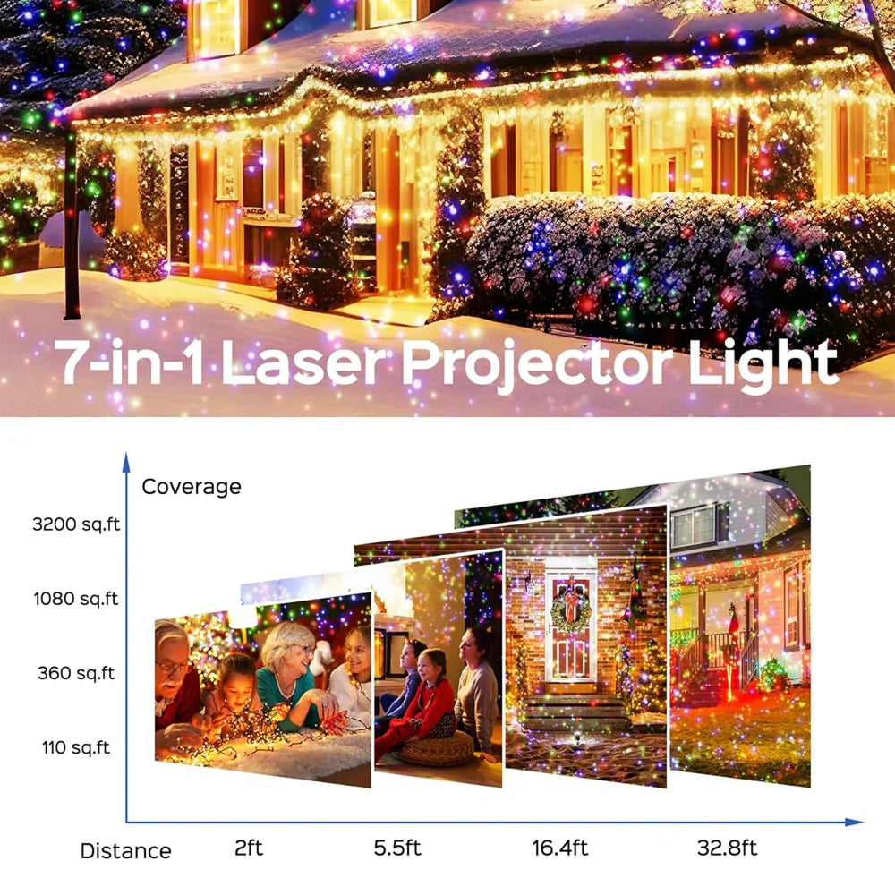 LED Outdoor Projector Light | Waterproof Christmas Laser Display