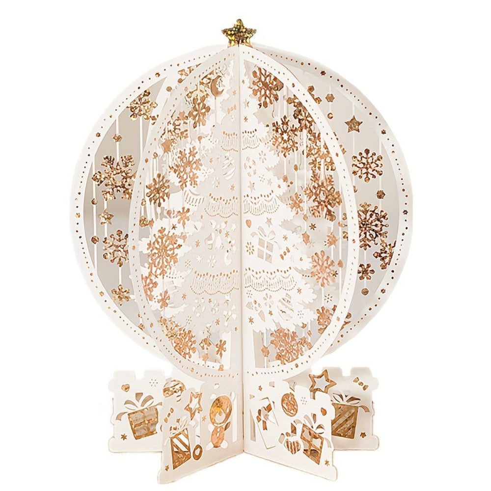 3D Pop-Up Christmas Card | Laser Cut Paper Tree Display