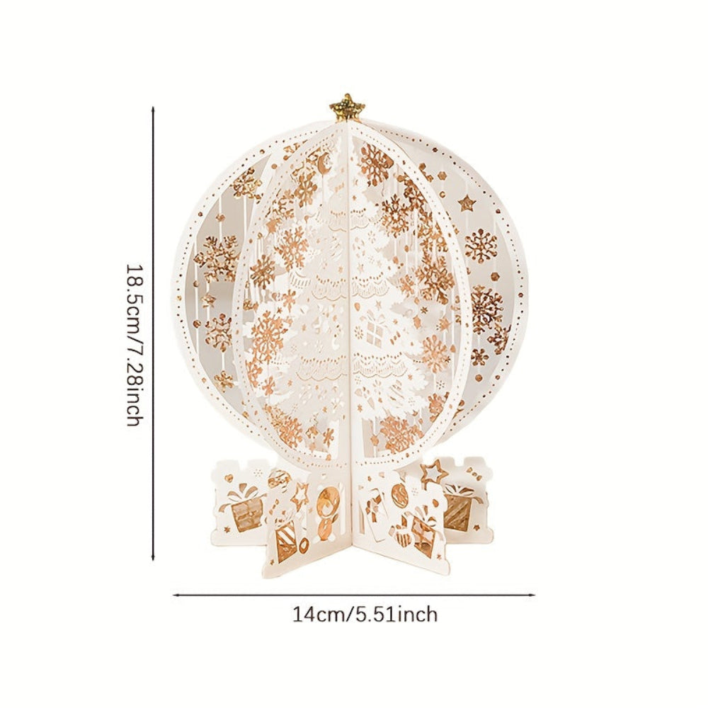 3D Pop-Up Christmas Card | Laser Cut Paper Tree Display