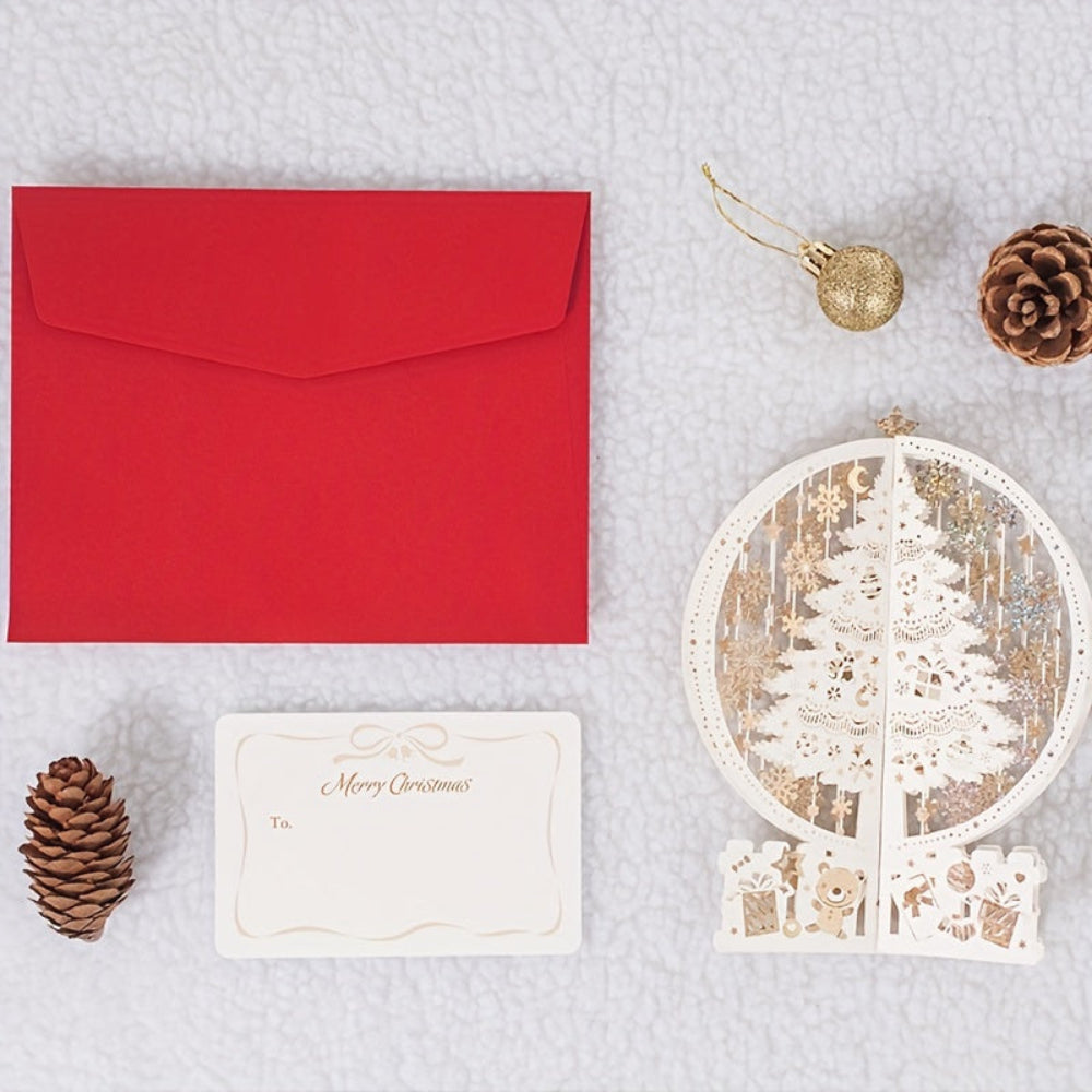 3D Pop-Up Christmas Card | Laser Cut Paper Tree Display