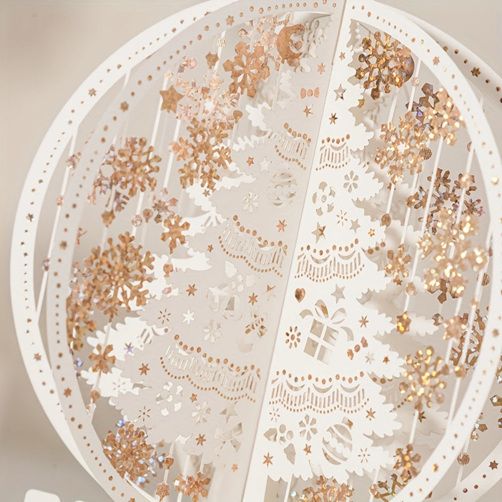 3D Pop-Up Christmas Card | Laser Cut Paper Tree Display