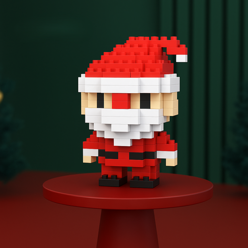 Christmas Building Blocks Set | Mini Santa Claus Construction Toy